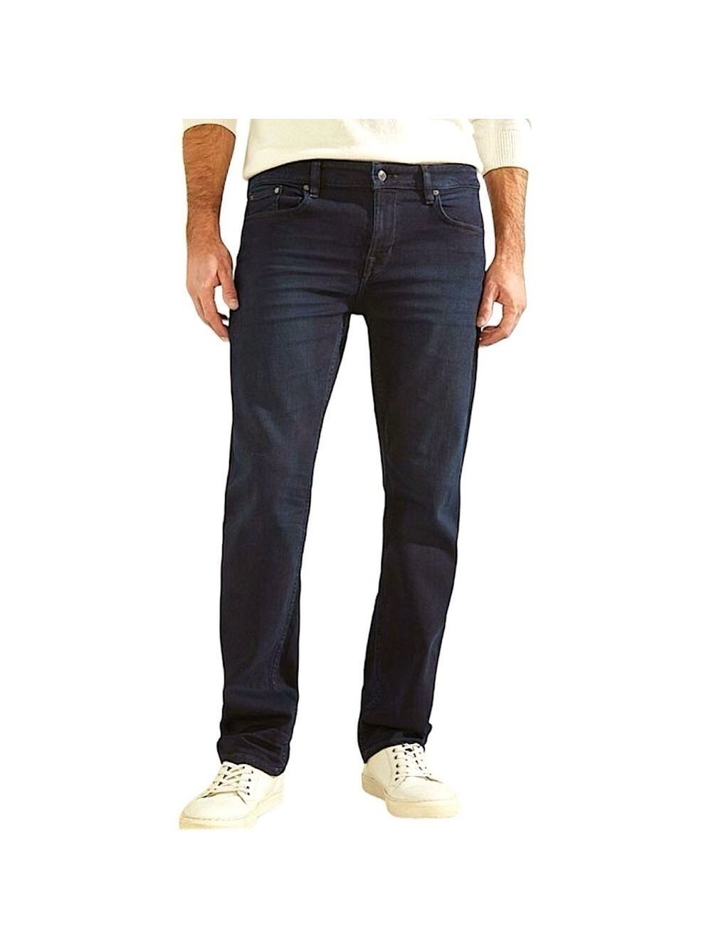 Guess Lincoln Slim Straight Jeans Sz 30X32 (Real 32X33) Blue Dark Wash Denim